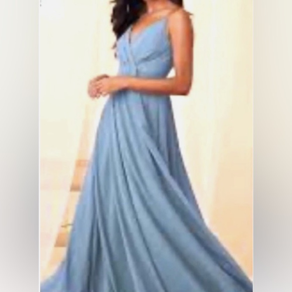 Lulus formal long flowing gown in Cobalt blue